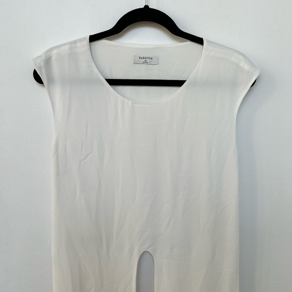 Tie-Front Silk Babaton Tank - Picture 2 of 5